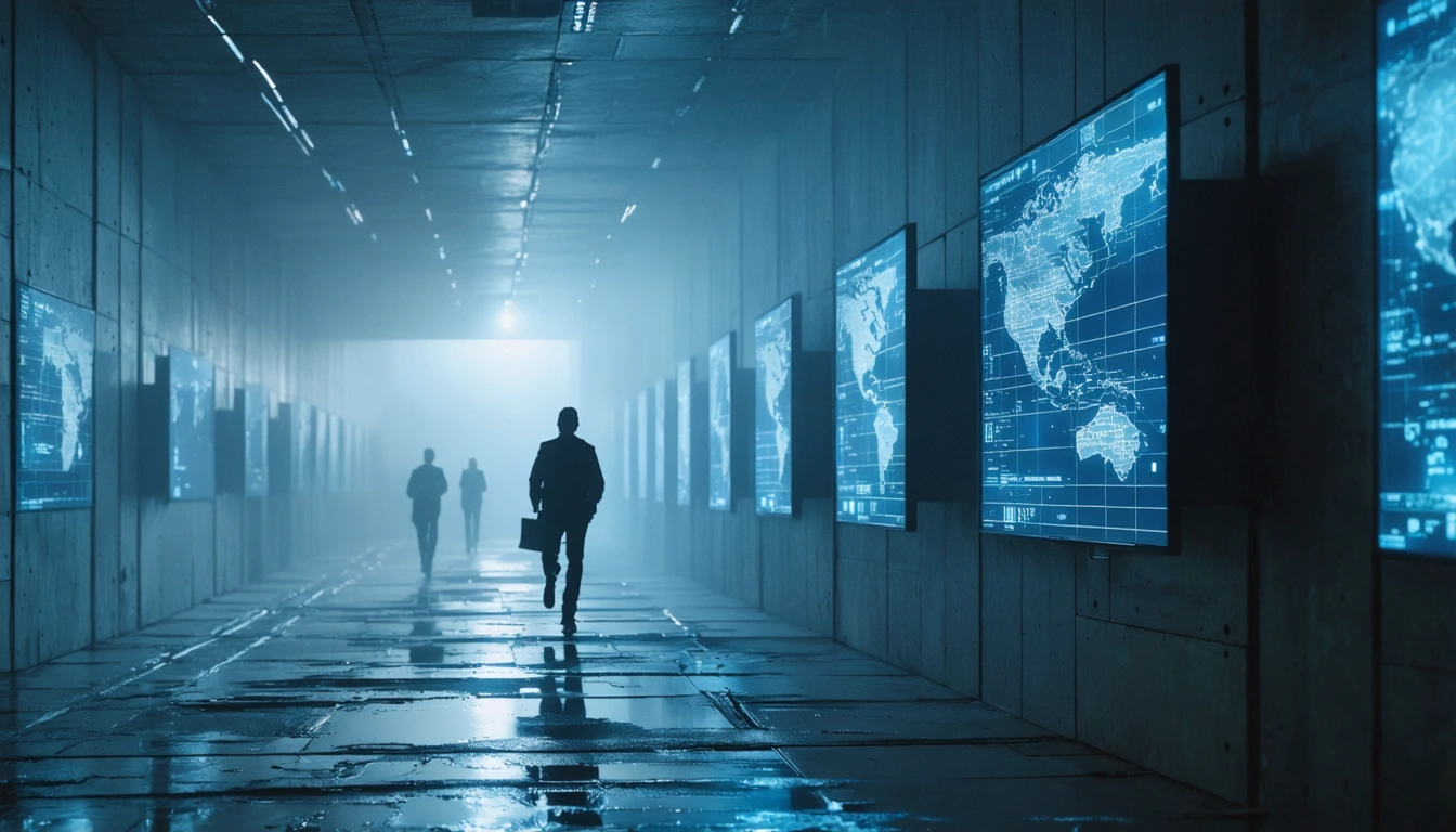 Drone over Austrian alpine ridgeline at dawn
